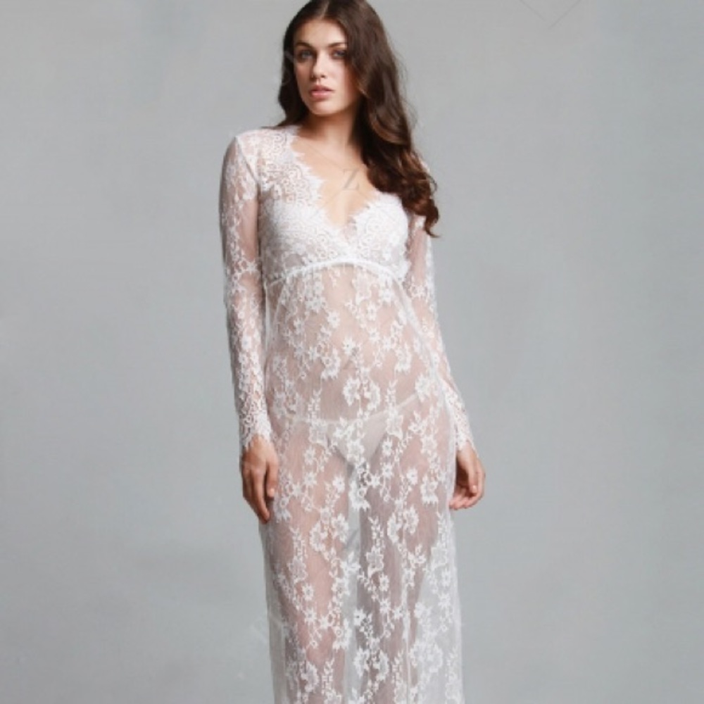 Sheer sexy lace dress